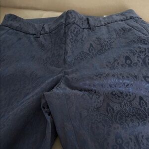 Navy Patterned Pants
